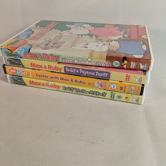 4 Max & Ruby DVDs Treehouse Nick Jr Easter Christmas Pajama Party Story Lot - Picture 5 of 12